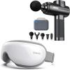 imageRENPHO Active Massage Gun Deep Tissue Percussion Mini Handheld Massager Gun Eye Massager Eyeris 1 Eye Mask with HeatBluetooth Music
