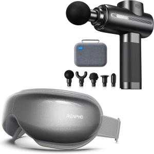 imageActive Massage Gun Deep Tissue Percussion Mini Handheld Massager Gun Eye Massager Eyeris 1 Eye Mask with HeatBluetooth Music