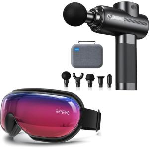 imageRENPHO Active Massage Gun Deep Tissue Percussion Mini Handheld Massager Gun Eye Massager with Heat