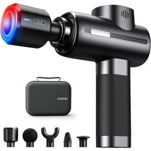 imageRENPHO Massage Gun Deep Tissue Christmas Gifts Percussion Handheld Muscle Massager for Body Neck Relax Electric Mini Back Massagers for Athletes Men Women ActiveActive Thermacool Black
