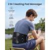 imageRENPHO Cordless Heating Pad for Back ampamp Period Pain Relief  Large Wireless Heat Pad with Massager FSA Eligible HSA 5 Heat 3 Vibration AutoOff Birthday Christmas Gifts for Men Women Dad Seniors