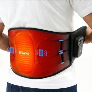 imageRENPHO Cordless Heating Pad for Back ampamp Period Pain Relief  Large Wireless Heat Pad with Massager FSA Eligible HSA 5 Heat 3 Vibration AutoOff Birthday Christmas Gifts for Men Women Dad Seniors