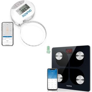 imageRENPHO Body Fat Scale and RENPHO Smart Body Tape Measure via Bluetooth