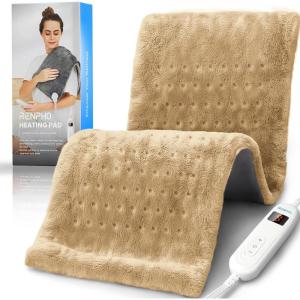 imageRENPHO Heating pad for Back Pain Heating Pad for Neck and Shoulder and Back with Auto Shut Off Best Valentines Day Gifts for Women Men Dad Mom FSA Eligible ETL Certified 12quotx24quot GreenFlight Yellow