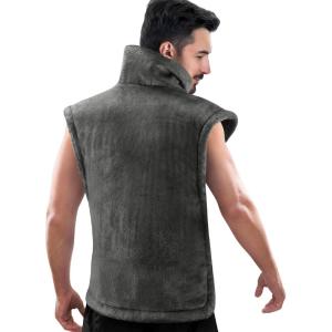 imageRENPHO King Size Heating Pad for Back Valentines Day Gifts for Her Him ampamp Birthday Gifts for Men Women FSA Eligible 24quotx37quot XL Large Heat Pad for Neck and Shoulders ETL Certified Dark BlueHgray