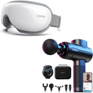 imageRENPHO Eye Massager with HeatMassage Gun Deep Tissue FSA Eligible HSA Portable Percussion Muscle Massager