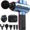 imageRENPHO Massage Gun Deep Tissue Portable Percussion Massager for Back and Neck Gifts for Men and Women Handheld Device with Carry Case ActiveActive Blue