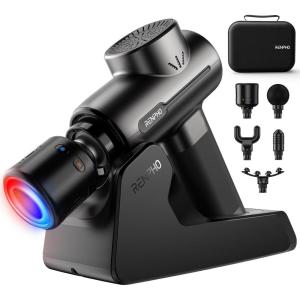 imageRENPHO Massage Gun Deep Tissue Portable Percussion Massager for Back and Neck Gifts for Men and Women Handheld Device with Carry Case ActiveActive Thermacool Deluxe