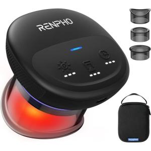 image:imageRENPHO Emberace Cup Smart Cupping Massager with 3 Suction Levels up to 55KPa and 850nm Infrared Heating Rechargeable Massage Device with 70 min Runtime MultiDevice Sync 3 Heads amp Storage Pouch