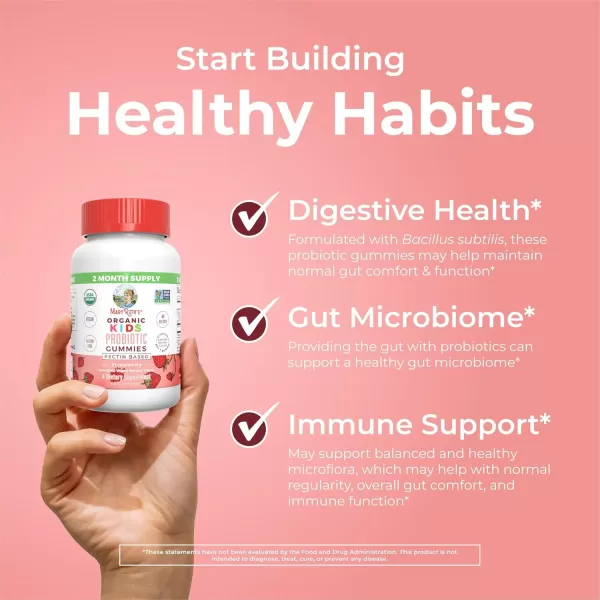 MaryRuths Multivitamin and Probiotic Gummies Strawberry for Kids  Clean Label Project Verified  Vitamins for Gut Health Immunity ampamp Overall Wellness  Vegan NonGMO Gluten Free