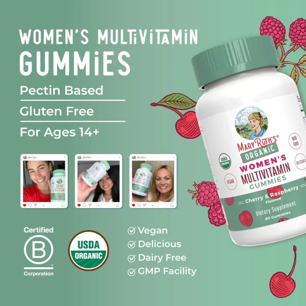 MaryRuths Multivitamin for Women 14  Womens Multivitamin Gummies  Immune Support Daily Womens Multivitamin  Skin Health  Gummy Vitamins for Women  Sugar Free  Vegan  NonGMO  60 Count