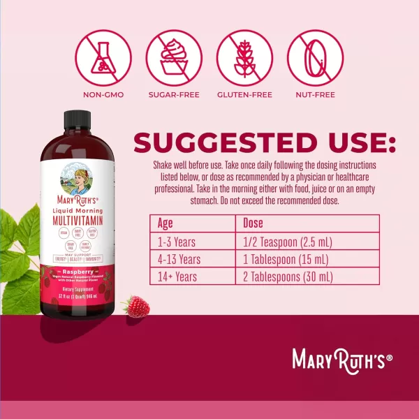 Multivitamin for Women Men ampamp Kids  Vegan Sugar Free  Womens Multivitamin ampamp Multimineral  Vitamins for Women  Beauty ampamp Energy Womens Multivitamin  Daily Multivitamins  NonGMO  1522 Fl OzRaspberry