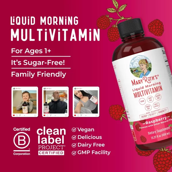 Multivitamin for Women Men ampamp Kids  Vegan Sugar Free  Womens Multivitamin ampamp Multimineral  Vitamins for Women  Beauty ampamp Energy Womens Multivitamin  Daily Multivitamins  NonGMO  1522 Fl OzRaspberry