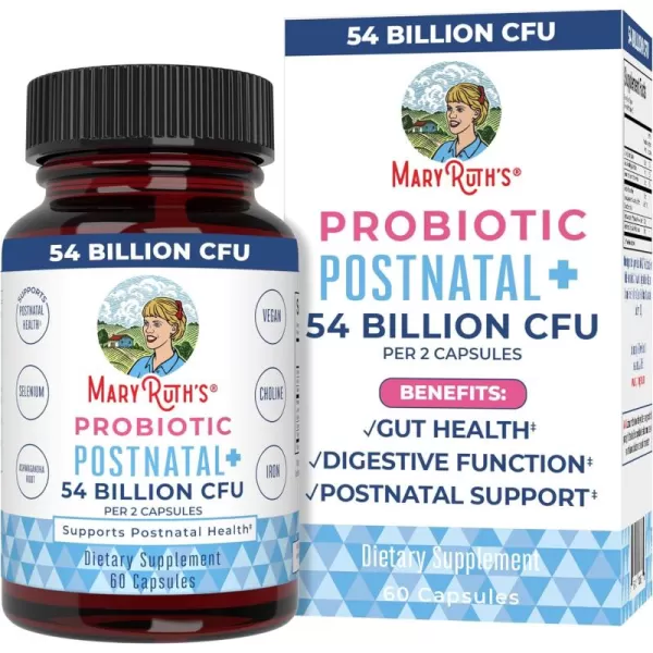 MaryRuth Organics Postnatal Probiotics for Breastfeeding Women  Nursing Probiotic Capsules with Vitamins  Minerals ampamp Antioxidants  54 Billion CFU  NonGMO  Vegan  30 Servings