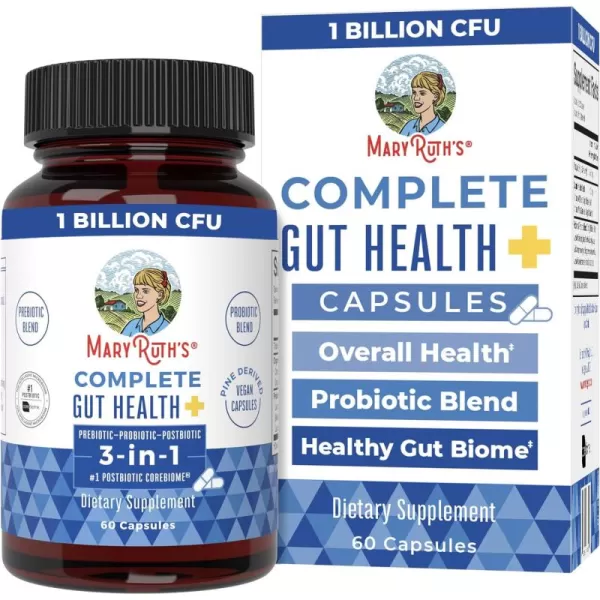 MaryRuths 3in1 Probiotics for Complete Gut Health  Gut Health Supplement for Women ampamp Men  Probiotic for Digestion ampamp Immune Support  50 Billion CFU  30 Count