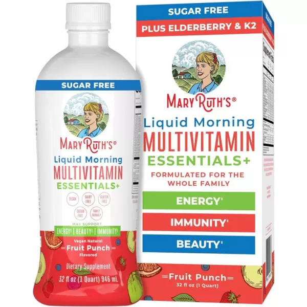 Multivitamin Multimineral for Women Men ampamp Kids by MaryRuths  No Added Sugar  Vegan Liquid Vitamins for Adults ampamp Kids  Mens Womens Multivitamin  Energy ampamp Beauty Booster  32oz Package May VaryFruit