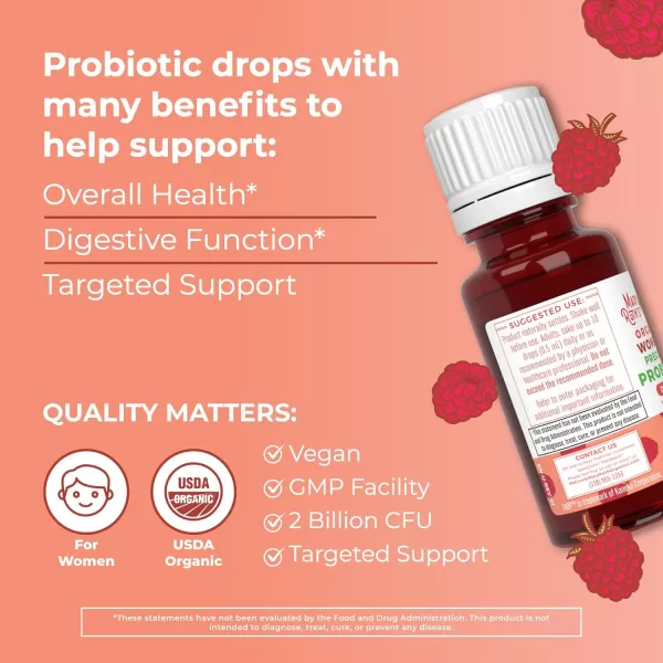 Baby Probiotic Drops by MaryRuths  Liquid Precision Probiotics for Digestive Health  Colic Calm  Occasional Colic Baby Relief  USDA Organic  Vegan  Baby Essentials 30 ServingsWomen