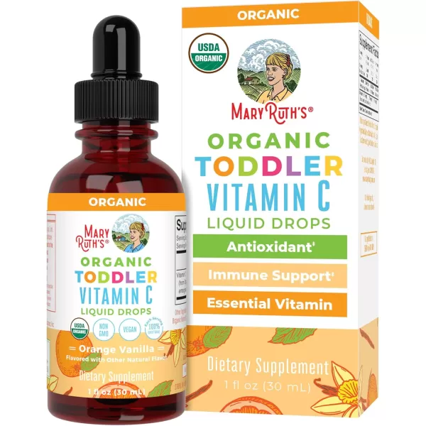 Infant ampamp Baby Vitamin C Supplement  USDA Organic Vitamin C Liquid Drops for Infants  Ages 612 Months  Immune Support Supplement  Overall Health  Vegan  NonGMO  Gluten Free  2 Fl OzOrange Vanilla