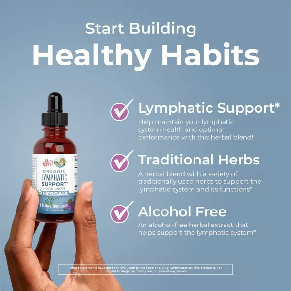 Lymphatic Support Drops by MaryRuths  USDA Organic Lymphatic Cleanse Immune Support Supplement Lymphatic Support with Echinacea ampamp Elderberry  Blue Vervain  Vegan  NonGMO  30 Servings Unflavored