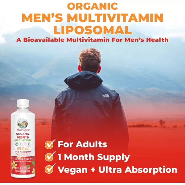 MaryRuth Organics Multivitamin for men  Sugar Free mens Multivitamin  Liquid Vitamins for men  Immune Support Supplement  Cognitive Health ampamp Overall Wellness  Vegan  NonGMO  1522 Fl Oz