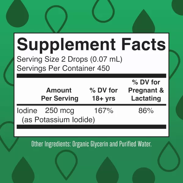 MaryRuth Organics Potassium Iodide  Iodine Supplement  1 Year Supply  Iodine Drops  USDA Organic  Nascent Iodine  Vegan  Packaging May Vary  1 Fl Oz