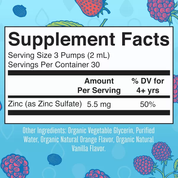 MaryRuth Organics Zinc Supplements for Immune Support Liquid Zinc Supplement Immune Support Supplement for Kids Ages 413 Zinc Sulfate Vegan USDA Organic Glycerin Based 2 Fl Oz