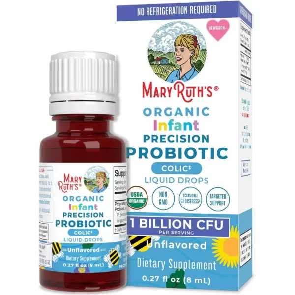 Baby Probiotic Drops by MaryRuths  Liquid Precision Probiotics for Digestive Health  Colic Calm  Occasional Colic Baby Relief  USDA Organic  Vegan  Baby Essentials 30 ServingsInfant