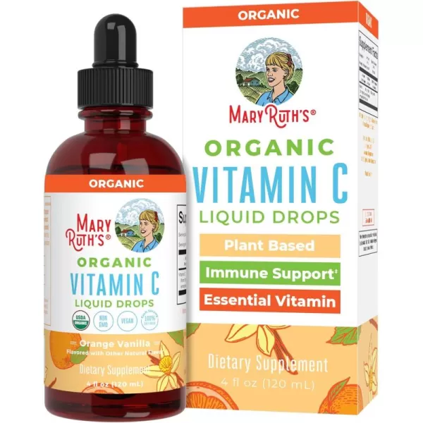 Infant ampamp Baby Vitamin C Supplement  USDA Organic Vitamin C Liquid Drops for Infants  Ages 612 Months  Immune Support Supplement  Overall Health  Vegan  NonGMO  Gluten Free  2 Fl OzOrange Vanilla