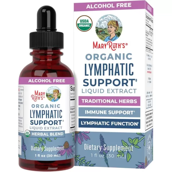 Lymphatic Support Drops by MaryRuths  USDA Organic Lymphatic Cleanse Immune Support Supplement Lymphatic Support with Echinacea ampamp Elderberry  Blue Vervain  Vegan  NonGMO  30 Servings Unflavored