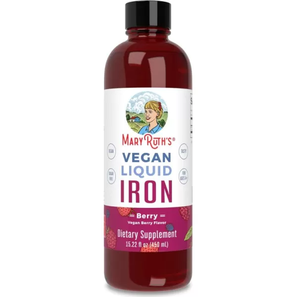 MaryRuth Organics Iron Supplement for Women Men ampamp Kids Liquid Iron Supplement for Women Men ampamp Kids Iron for Healthy Blood ampamp Oxygen Ages 4 ampamp Up Sugar Free Vegan NonGMO Gluten Free 1522 Fl OzBerry