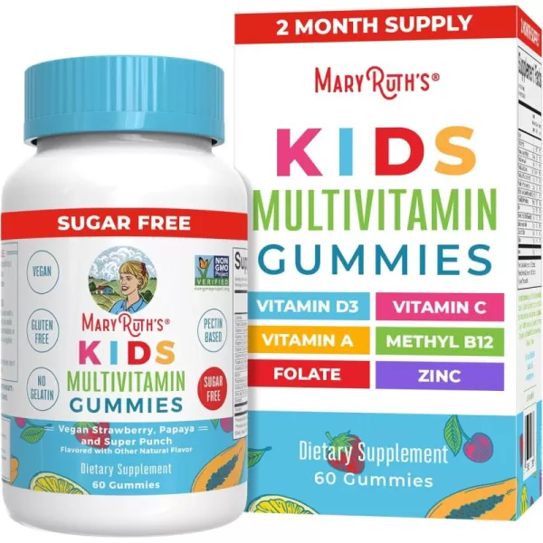 MaryRuth Organics Kids Vitamins  Multi  Sugar Free  2 Month Supply  Kids Multivitamin Gummies for Ages 2  Multivitamin for Kids  Vitamins for Kids  Vegan  Only 1 Gummy a Day  60 Count 