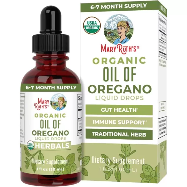 MaryRuth Organics Oregano Oil Drops  6 Month Supply  USDA Organic Oil of Oregano Liquid  Herbal Blend for Immune Support  Digestive Health  Overall Health  Vegan  Sugar Free  NonGMO  1 Fl OzUnflavored