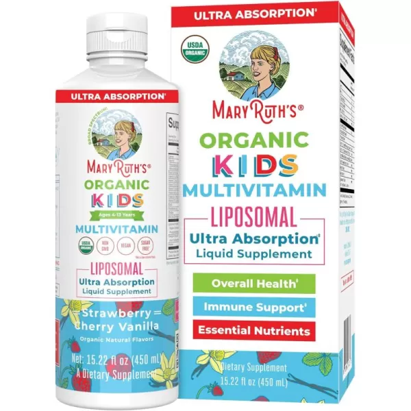 MaryRuths Kids Multivitamin lipsomal  Vegan SugarFree Vitamins for Kids Ages 2  Childrens Vitamins 12 Month Supply  Multivitamin for Kids  Multi  Kids Vitamins  1522 Fl Oz