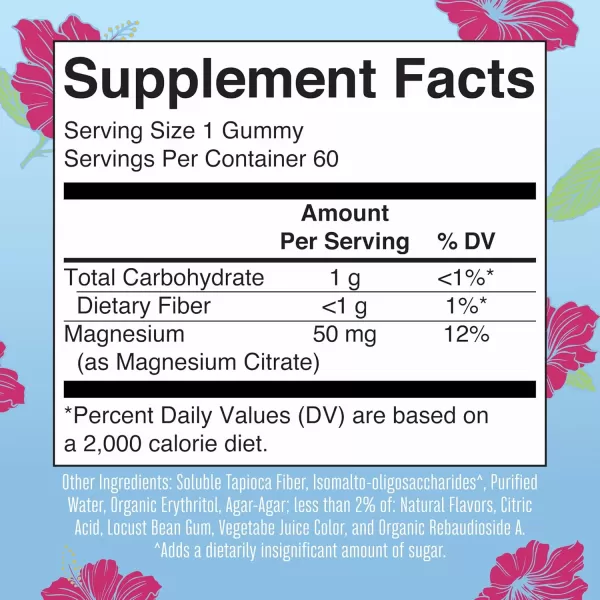 Calm Magnesium Citrate Gummies by MaryRuths  2 Month Supply  Sugar Free  Magnesium Supplement  Magnesium Supplement for Adults ampamp Kids 4  Stress Relief  Bone Health  Vegan  60 Count