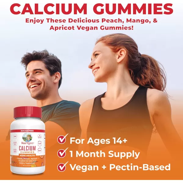 MaryRuth Organics Calcium Supplement  Sugar Free  Calcium Gummies for Women and Men Ages 14  Strong Bones and Teeth  Essential Mineral  Vegan  Gluten Free  60 Count