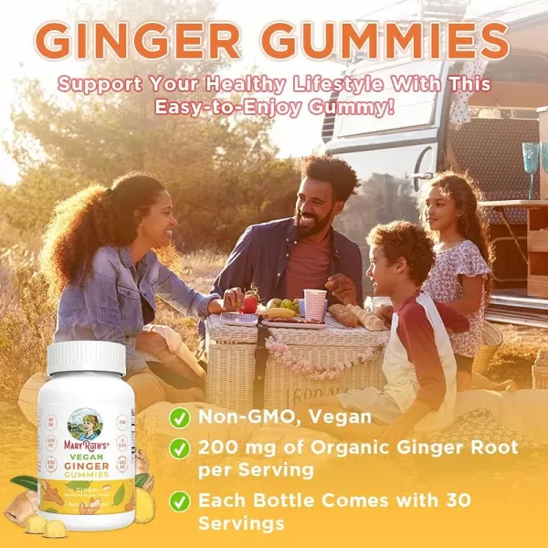 MaryRuth Organics Ginger  Ginger Chews  Ginger Root Gummy Supplement for Joint Health  Gummies for Overall Health  Supplements for Immune Support  Vegan  NonGMO  Gluten Free  90 Count