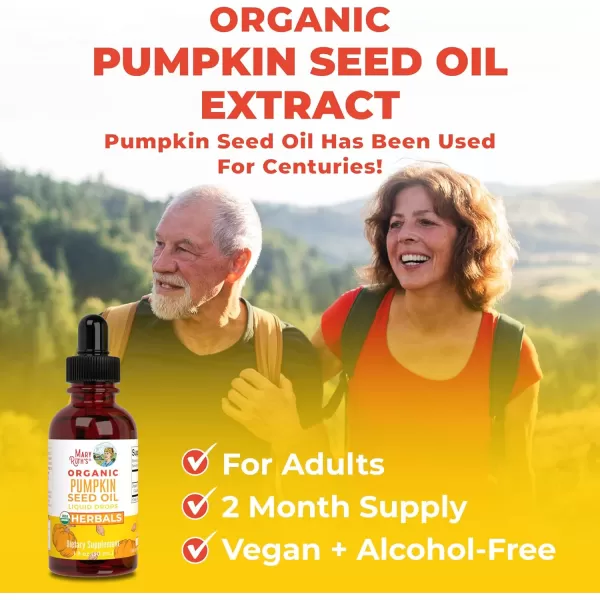 MaryRuth Organics Pumpkin Seed Oil Cold Pressed  2 Month Supply  USDA Organic Pumpkin Seed Liquid Drops for Men and Women  Urinary Health in Men  Sugar Free  Vegan  NonGMO  60 ServingsPumpkin