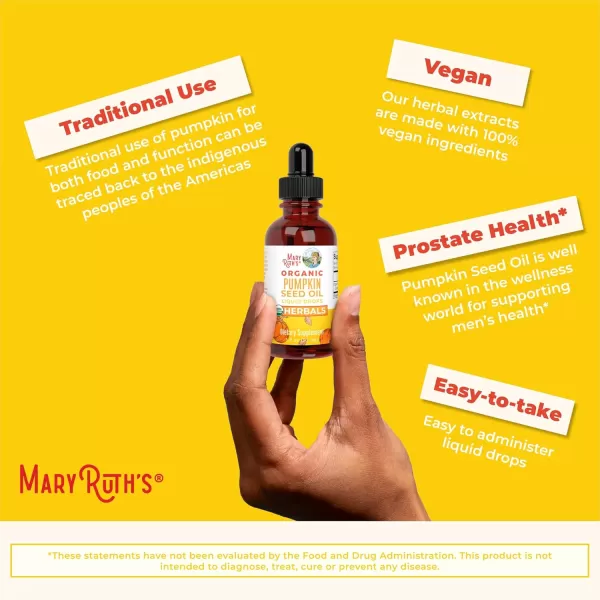 MaryRuth Organics Pumpkin Seed Oil Cold Pressed  2 Month Supply  USDA Organic Pumpkin Seed Liquid Drops for Men and Women  Urinary Health in Men  Sugar Free  Vegan  NonGMO  60 ServingsPumpkin