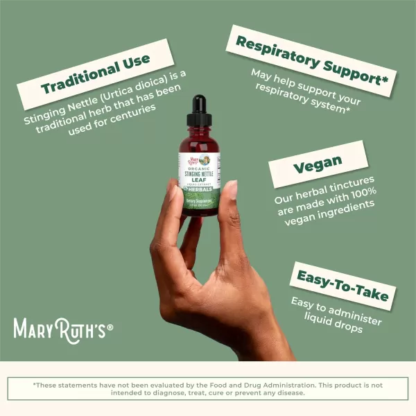 MaryRuth Organics Stinging Nettle Leaf Extract  Detox Supplement Herbal Drops  USDA Organic  Vegan  NonGMO  Gluten Free  1 Fluid OzUnflavoured