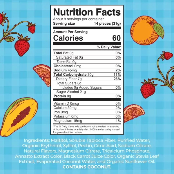 MaryRuth Organics Sugar Free Gummy Bears Snacks  Delicious Gummies Made with Organic Ingredients  Natural Papaya Fruit Flavor Gummy Candy  Vegan  Gluten Free  NonGMO  240g Family SizeStrawberry Orange  Papaya