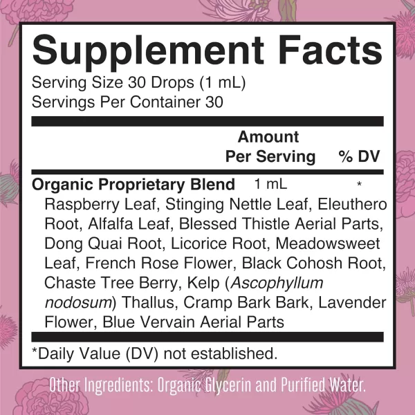 MaryRuth Organics USDA Organic Womens Wellness Liquid Herbal Supplements  Includes Stinging Nettle Raspberry Leaf Eleuthero Root Chaste Tree Berry  Menstrual Support  NonGMO VeganBerry