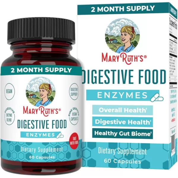 Digestive Enzymes Capsules  Up to 2 Month Supply  Enzyme Supplement for Gut Health Support  Digestion ampamp Immune Support with Amylase  Lipase ampamp Lactase  Vegan  Gluten Free  60 CountUnflavored