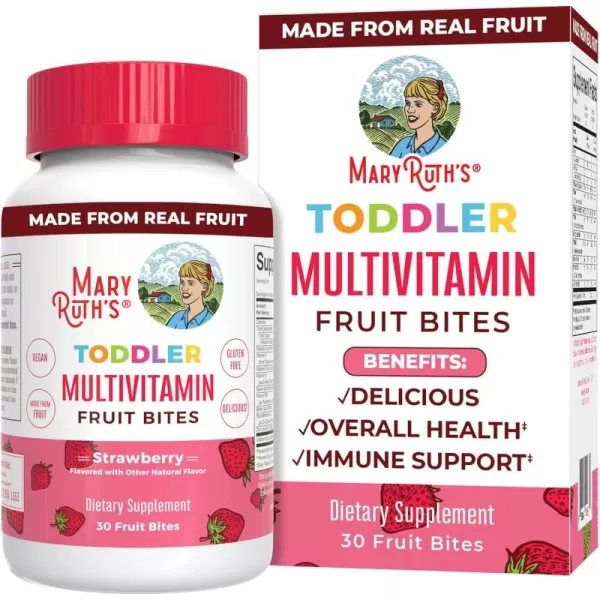 Kids Multivitamin Fruit Bites by MaryRuths  Toddler Multivitamin Ages 1 ampamp Up  Immune Support Supplement  Kids Vitamins Multivitamin  Kids Vitamin D  Vitamin C  Vegan  30 Servings