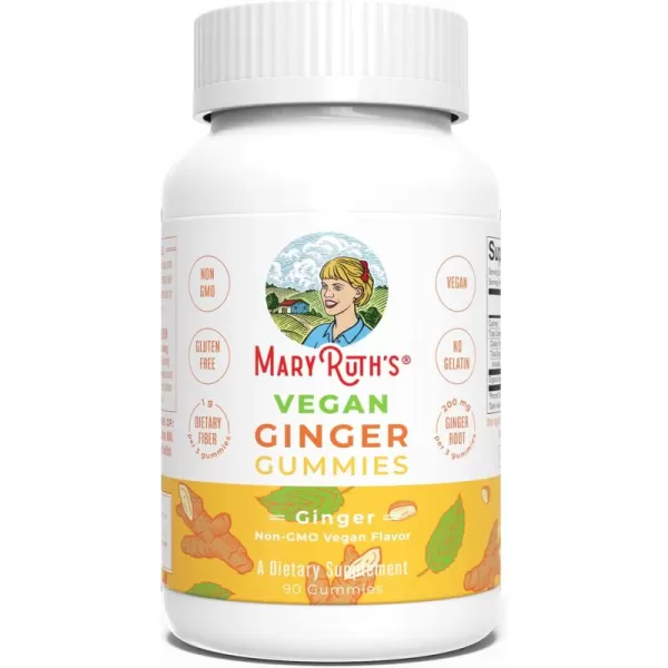 MaryRuth Organics Ginger  Ginger Chews  Ginger Root Gummy Supplement for Joint Health  Gummies for Overall Health  Supplements for Immune Support  Vegan  NonGMO  Gluten Free  90 Count