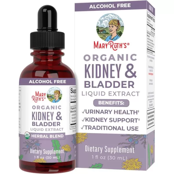 MaryRuth Organics Herbal Supplement Drops  Support Renal ampamp Urinary Systems  Juniper Berry  Cleavers  Dandelion  Hawthorn  Horsetail ampamp Chanca Piedra  Vegan  NonGMO  1 Fl OzUnflavored