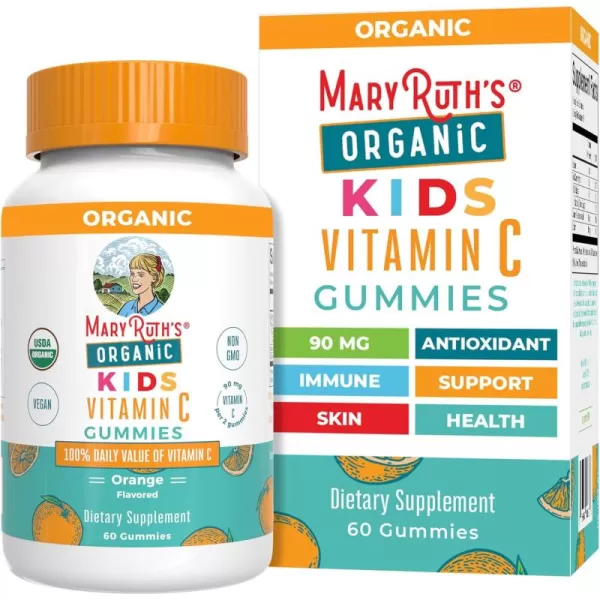 MaryRuth Organics Kids Vitamin C Gummies  Supplement for Immune Support ampamp Overall Health Immune Support Supplement  Vitamin C for Kids Ages 4  Vegan  NonGMO  60 Servings