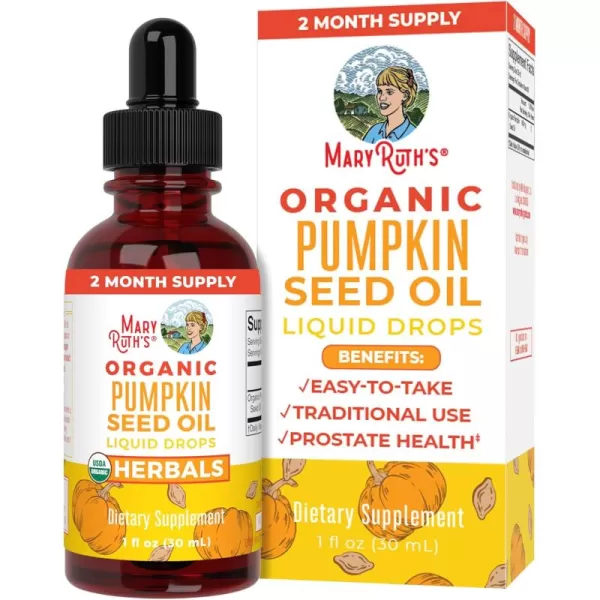 MaryRuth Organics Pumpkin Seed Oil Cold Pressed  2 Month Supply  USDA Organic Pumpkin Seed Liquid Drops for Men and Women  Urinary Health in Men  Sugar Free  Vegan  NonGMO  60 ServingsPumpkin