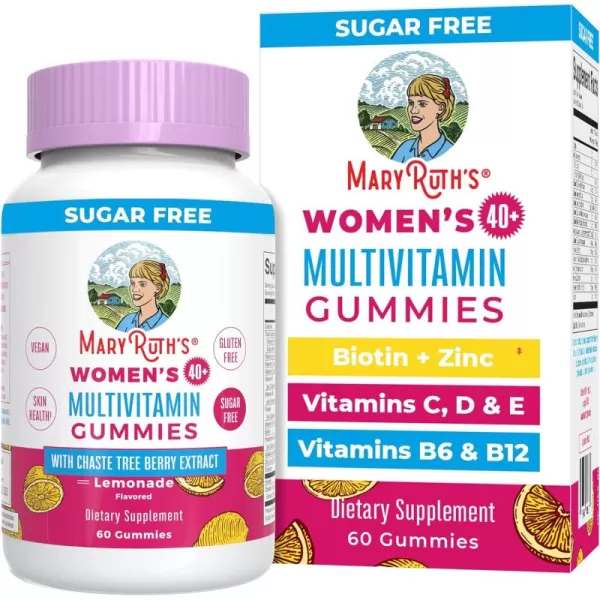 MaryRuth Organics Sugar Free Vegan Vitamin Gummy Immune Support Daily Multivitamin  Chasteberry Hair Skin and Nail for Women 60 Count Pack of 1