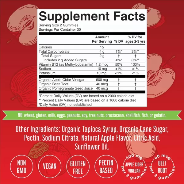 imageMary Ruths Apple Cider Vinegar Gummies 60 CT