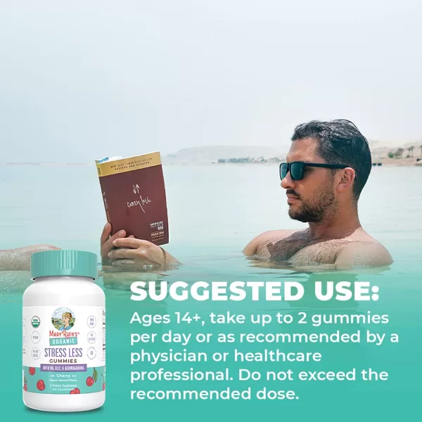 imageStress Relief Gummies  Made with Ashwagandha Vitamin B6 Vitamin B12  USDA Organic Ashwagandha Gummies  Natural Calm Relaxation Stress and Mood Support Supplement  Vegan  NonGMO  60 Count